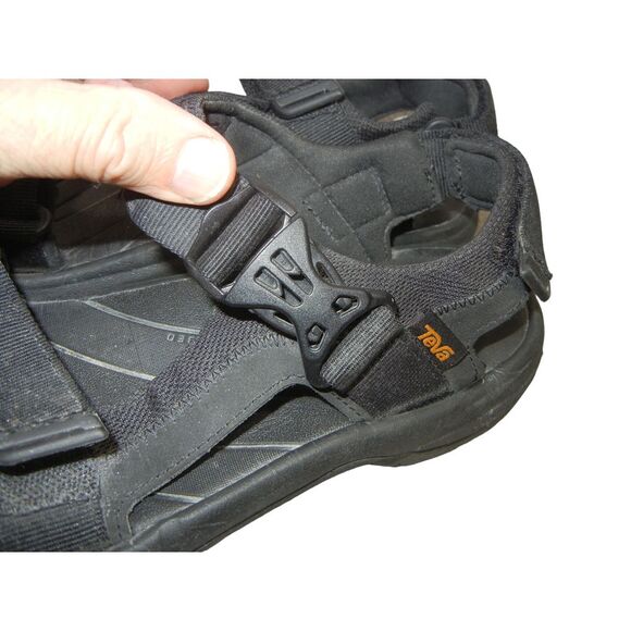 Teva Sandals Men Size 9 Hurricane Hook+Loop Sport Sandals Black Buckle 1112994 - Picture 5 of 9